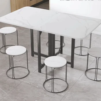 עיצוב שחור שולחן האוכל היפני מלבן ארוחת הבוקר המודרני שולחן אוכל יוקרתי שולחן מינימליסטי אבוס ריהוט למטבח
