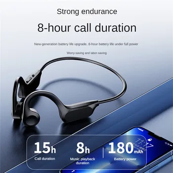 עצם הולכה אוזניות Bluetooth 5.3 Wireless אוזניות עמיד למים ספורט אוזניות עם מיקרופון עבור אימונים ריצה נהיגה