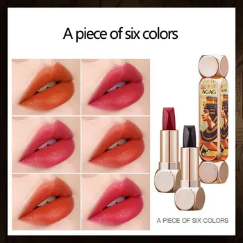 קוסמטיקה איפור שפתון 3/6 צבעים שפתון מט צינורות עמיד לאורך זמן סקסי פיגמנטים איפור אף פעם לא לדעוך היופי