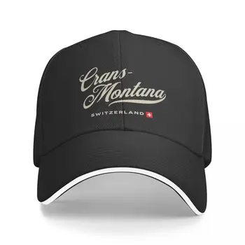 קראנס-מונטנה, שווייץ וינטג ' קרסט עם גבינה דגל כובע כובע בייסבול כובע גבר יוקרה ילדים הכובע כובעי נשים גברים