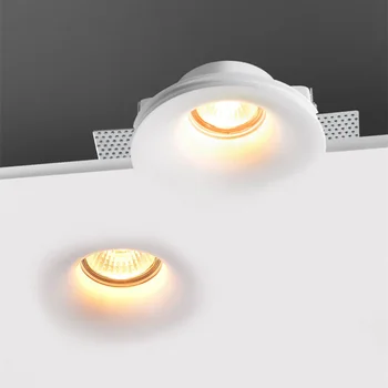 שקוע גבס Downlight מנורת תקרה GU10 LED Anti-Glare מוטבע ללא שוליים הזרקורים הסלון, חדר השינה מעבר תאורה ביתית